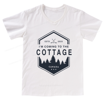Pagewings Coming To The Cottage V-neck T-shirt