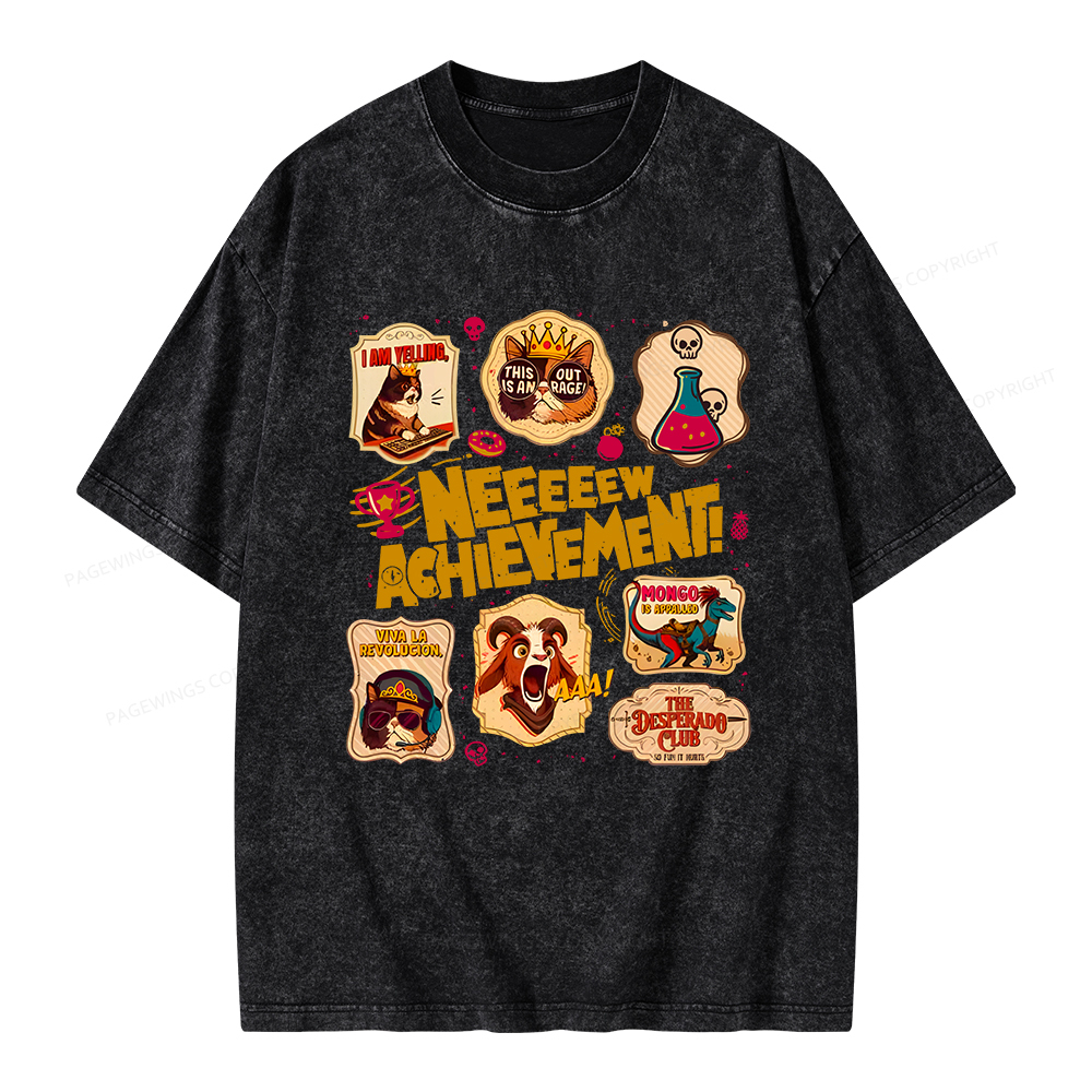 Pagewings New Achievement Unisex Washed T-shirt