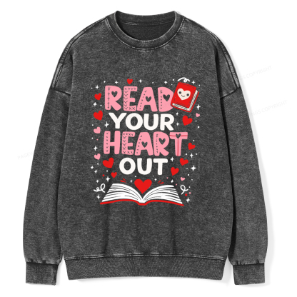 Pagewings Read Your Heart Out Valentine Washed Sweatshirt