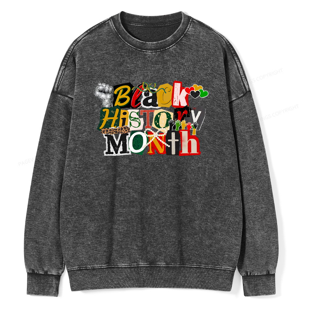 Pagewings Black History Month Washed Sweatshirt