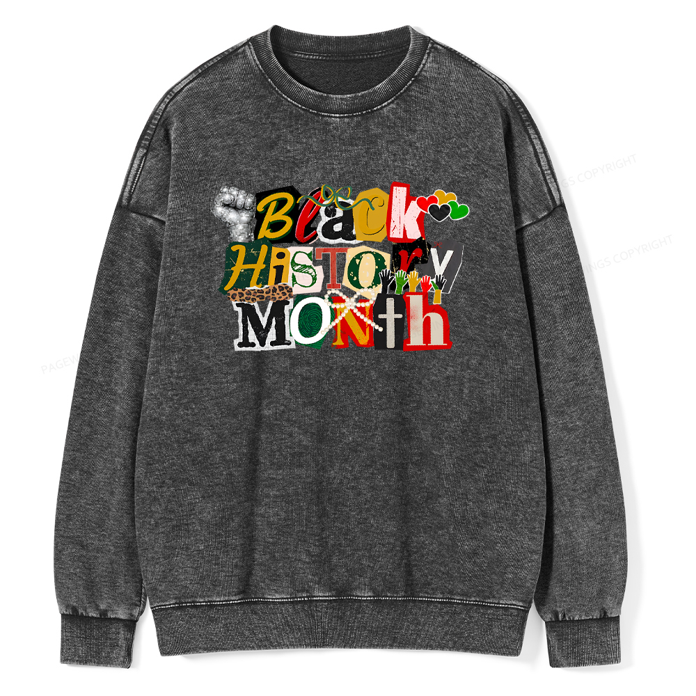 Pagewings Black History Month Washed Sweatshirt