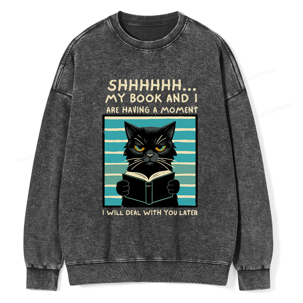 Pagewings My Book And I Are Having A Moment Washed Sweatshirt