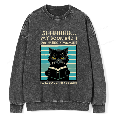 Pagewings My Book And I Are Having A Moment Washed Sweatshirt