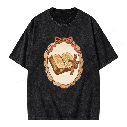 Pagewings Vintage Book Unisex Washed T-shirt
