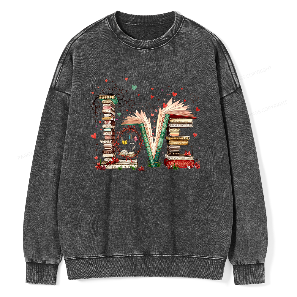 Pagewings Book Lover Washed Sweatshirt