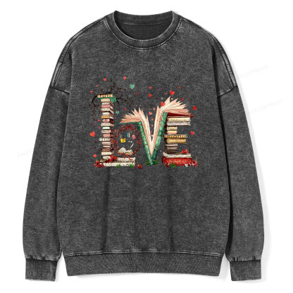 Pagewings Book Lover Washed Sweatshirt