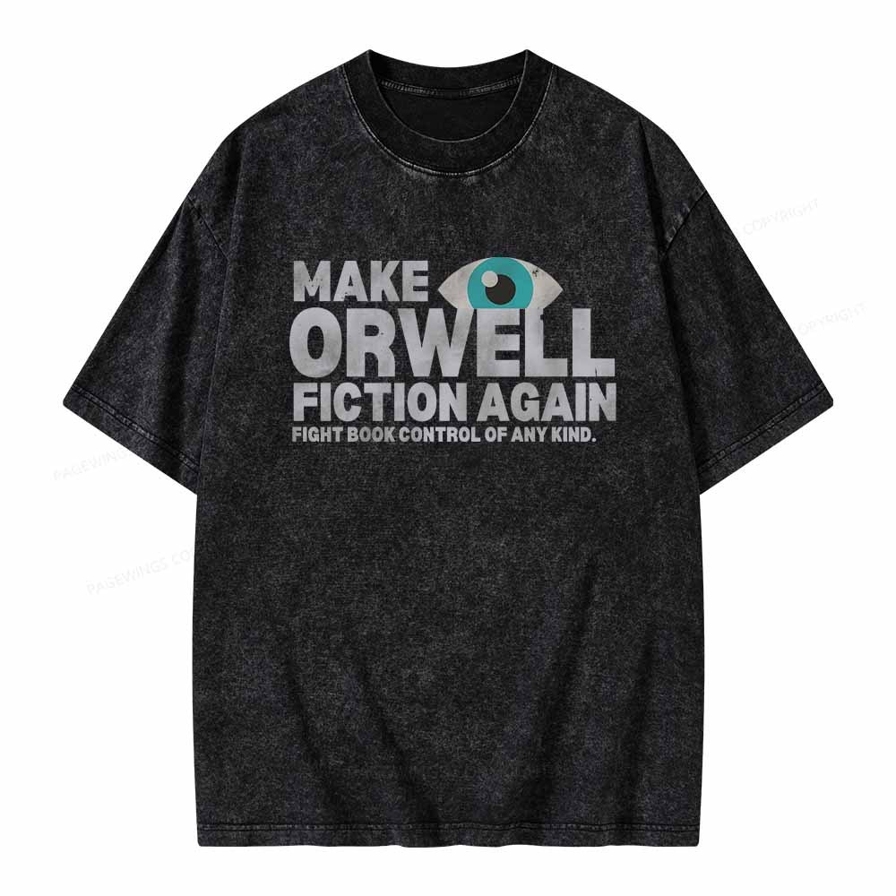 Pagewings Read Banned Books Unisex Washed T-shirt