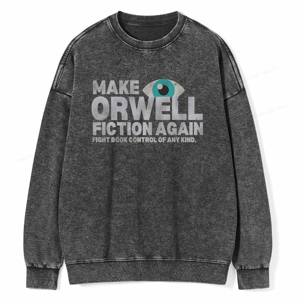 Pagewings Read Banned Books Unisex Washed Sweatshirt