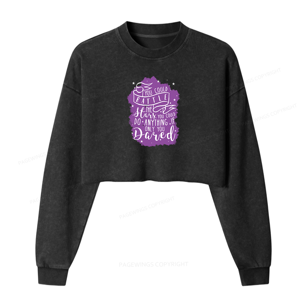 Pagewings  Rattle the Stars Washed Crop Sweatshirt