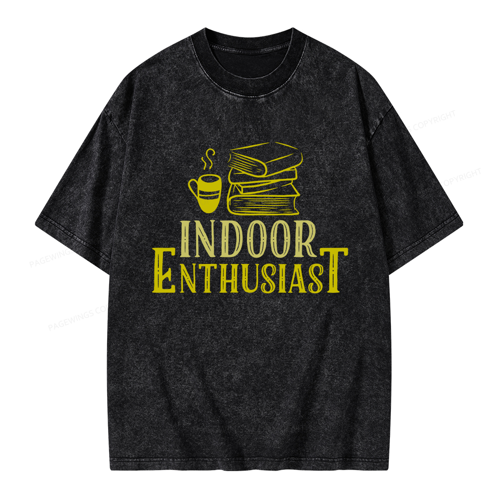 Pagewings Indoor Enthusiast Unisex Washed T-shirt