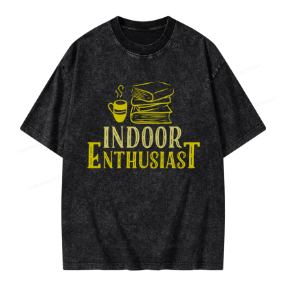 Pagewings Indoor Enthusiast Unisex Washed T-shirt