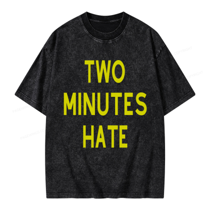 Pagewings Two Minutes Hate From 1984 Unisex Washed T-shirt