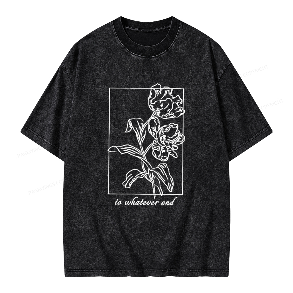 Pagewings To Whatever End t-shirt Unisex Washed T-shirt