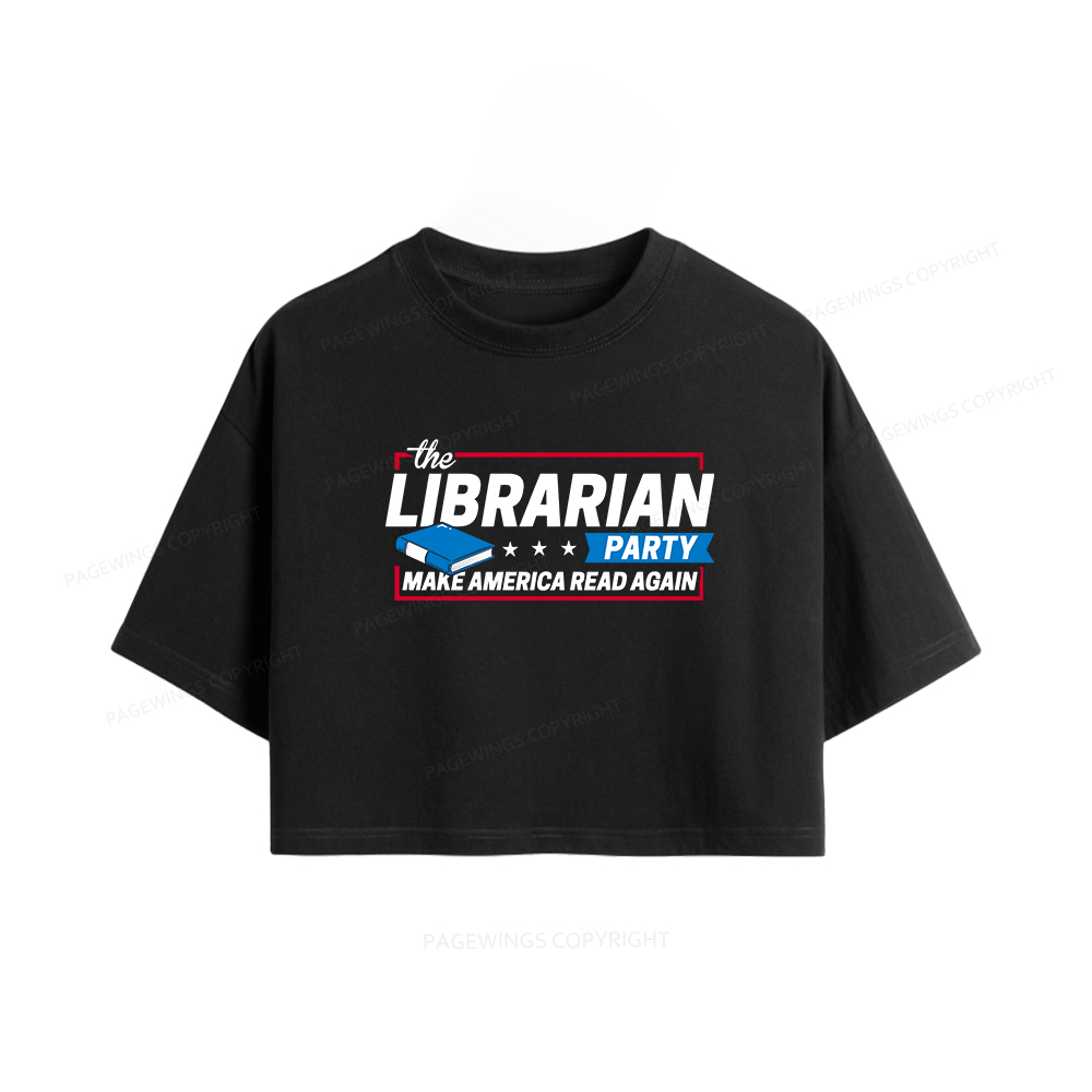 Pagewings The Librarian Party Women Crop Tops