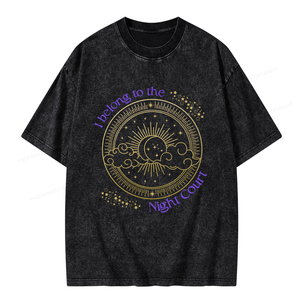 Pagewings I Belong to the Night Court Unisex Washed T-shirt