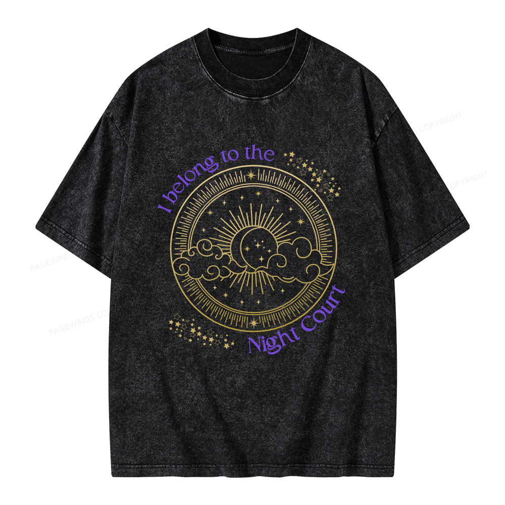 Pagewings I Belong to the Night Court Unisex Washed T-shirt