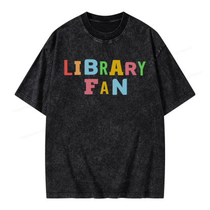 Pagewings Library Fan Unisex Washed T-shirt
