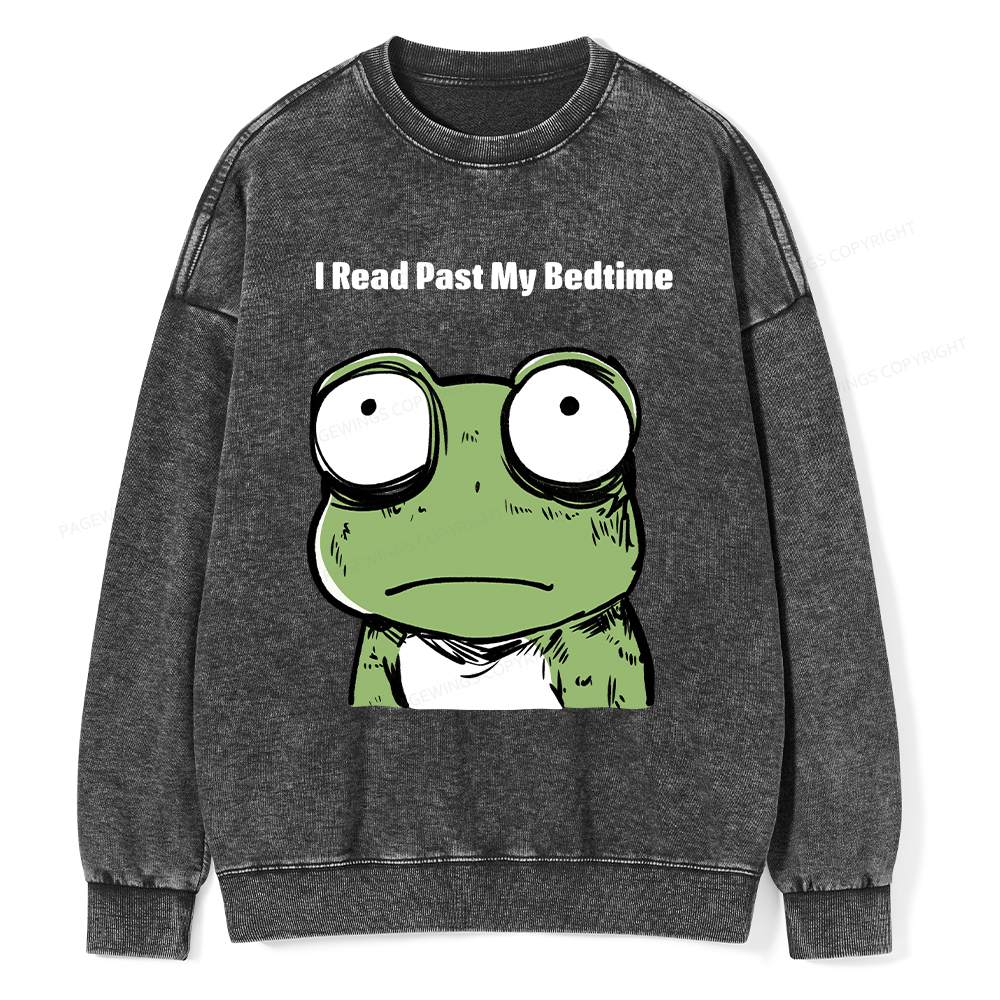 Pagewings I Read Past My Bedtime Washed Sweatshirt