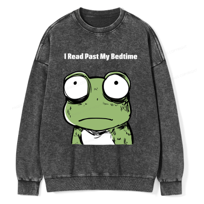 Pagewings I Read Past My Bedtime Washed Sweatshirt