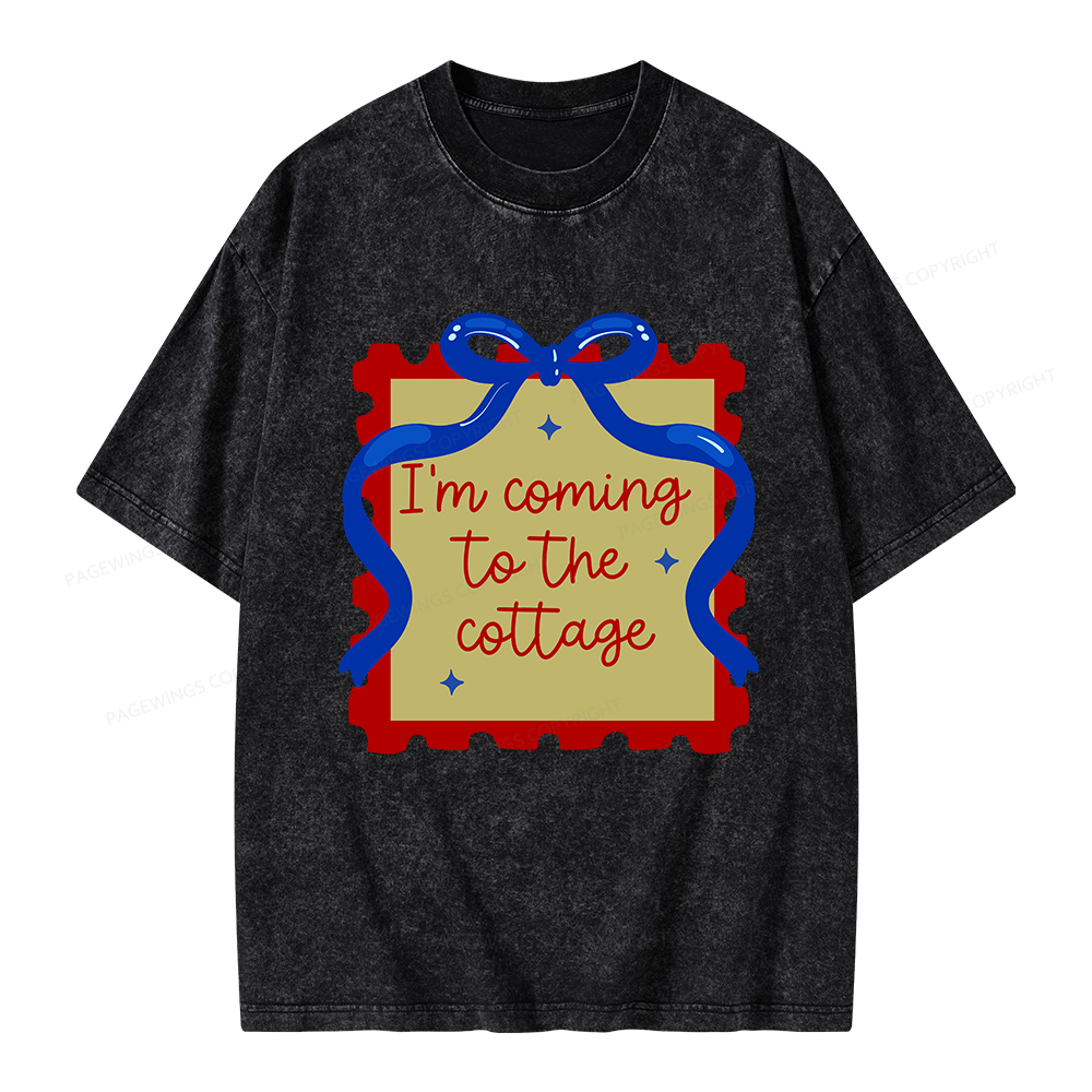 Pagewings I'm Coming To The Cottage Unisex Washed T-shirt