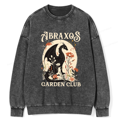 Pagewings Abraxos Flower Garden Club Washed Sweatshirt