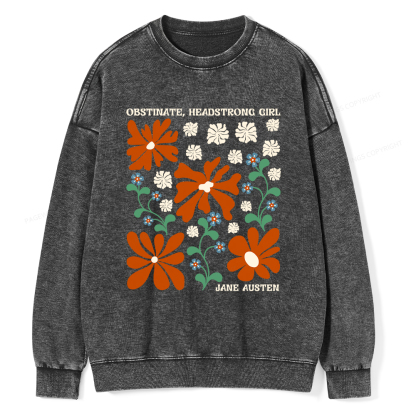 Pagewings Obstinate Headstrong Girl Washed Sweatshirt