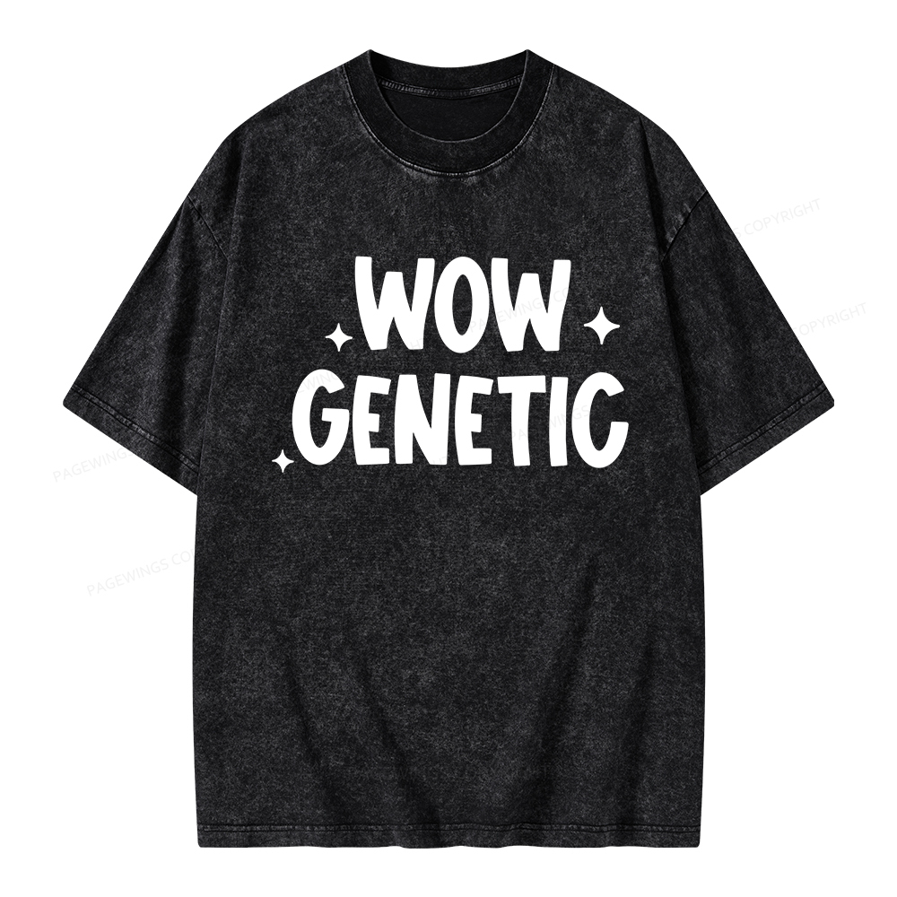 Pagewings Wow Genetic Unisex Washed T-shirt