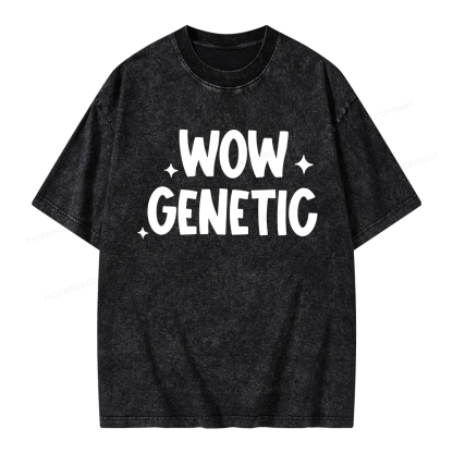 Pagewings Wow Genetic Unisex Washed T-shirt