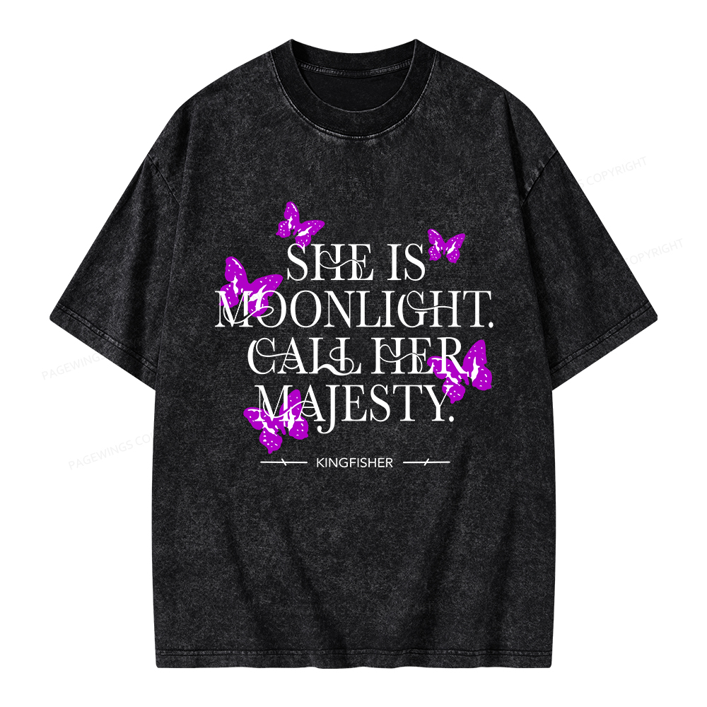 Pagewings She Is Moonlight Unisex Washed T-shirt