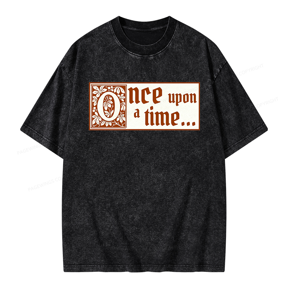 Pagewings Once Upon A Time Unisex Washed T-shirt