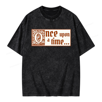 Pagewings Once Upon A Time Unisex Washed T-shirt