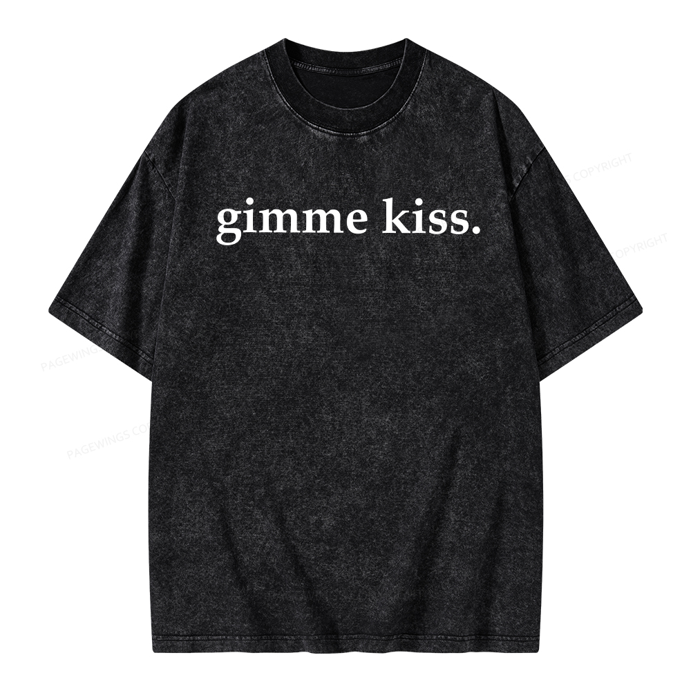 Pagewings Gimme Kiss Unisex Washed T-shirt