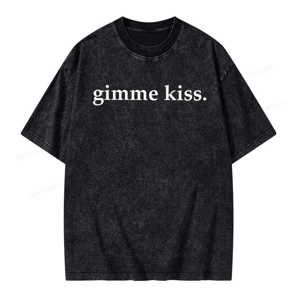 Pagewings Gimme Kiss Unisex Washed T-shirt