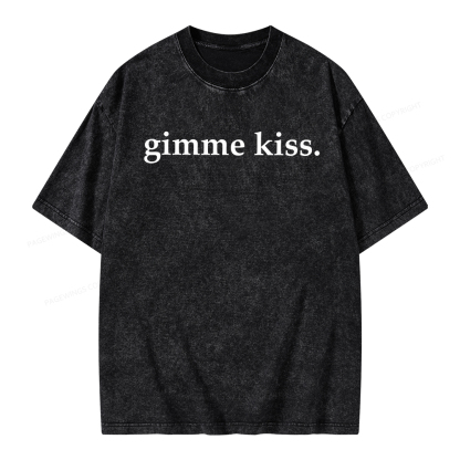 Pagewings Gimme Kiss Unisex Washed T-shirt