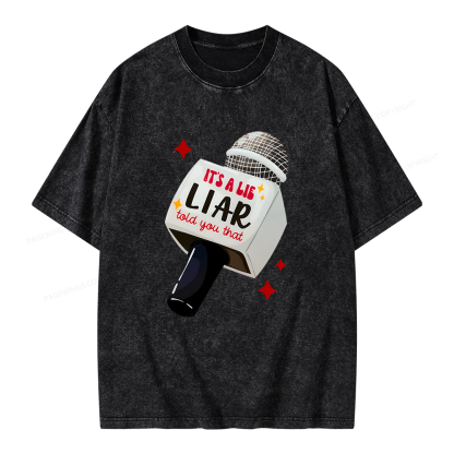 Pagewings It's A Lie Liar Told You That Unisex Washed T-shirt