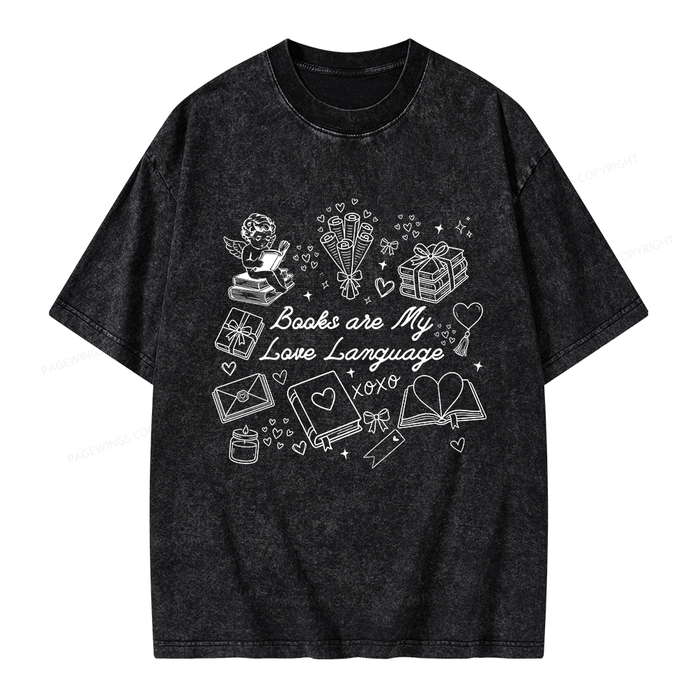 Pagewings Romance Bookish Unisex Washed T-shirt