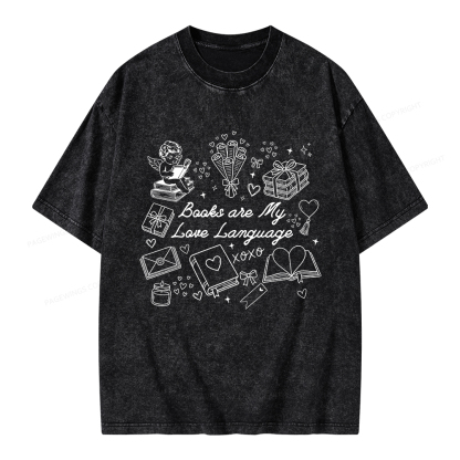 Pagewings Romance Bookish Unisex Washed T-shirt
