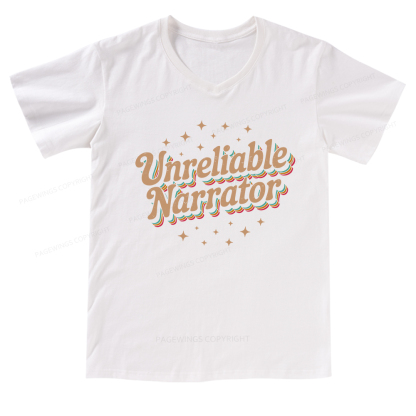 Pagewings Unreliable Narrator V-neck T-shirt