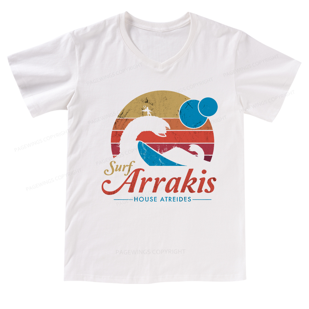 Pagewings Visit Arrakis V-neck T-shirt