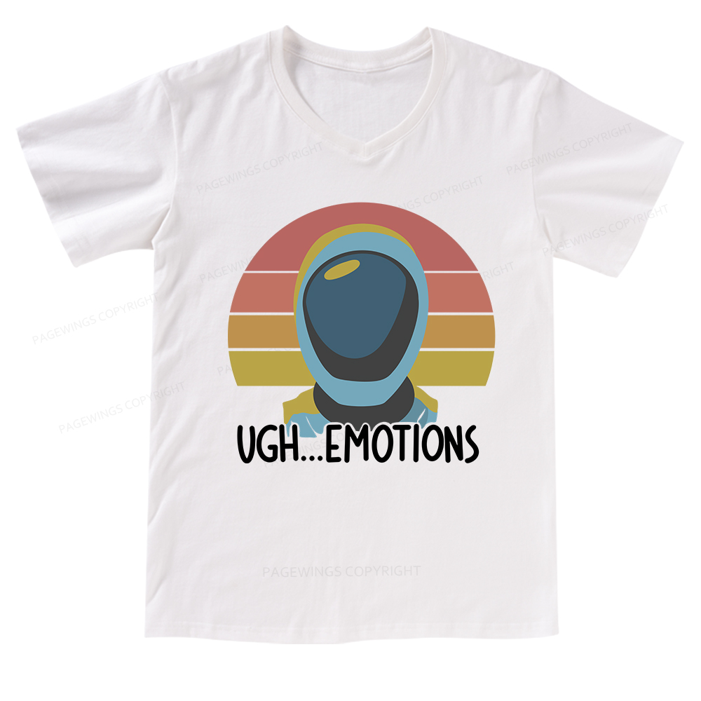 Pagewings Ugh...Emotions V-neck T-shirt