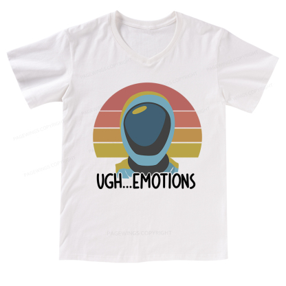 Pagewings Ugh...Emotions V-neck T-shirt