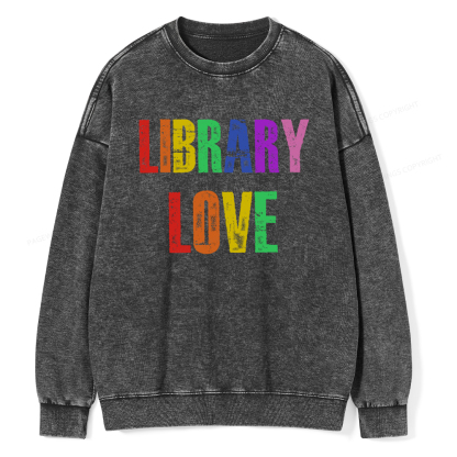 Pagewings Rainbow Library Love Washed Sweatshirt