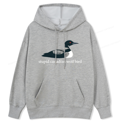 Pagewings Stupid Canadian Wolf Bird Unisex Classic Hoodie