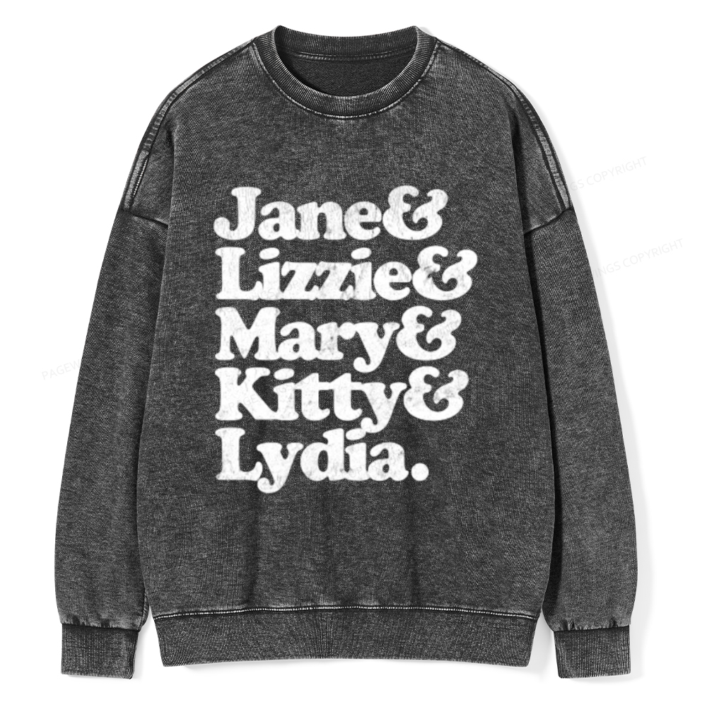 Pagewings Pride and Prejudice Unisex Washed Sweatshirt