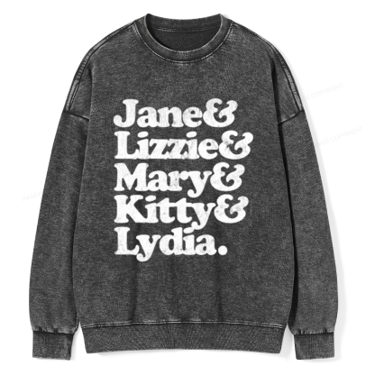 Pagewings Pride and Prejudice Unisex Washed Sweatshirt