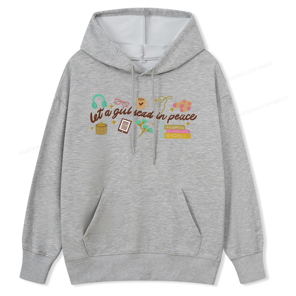 Pagewings Let a Girl Read in Peace Unisex Classic Hoodie