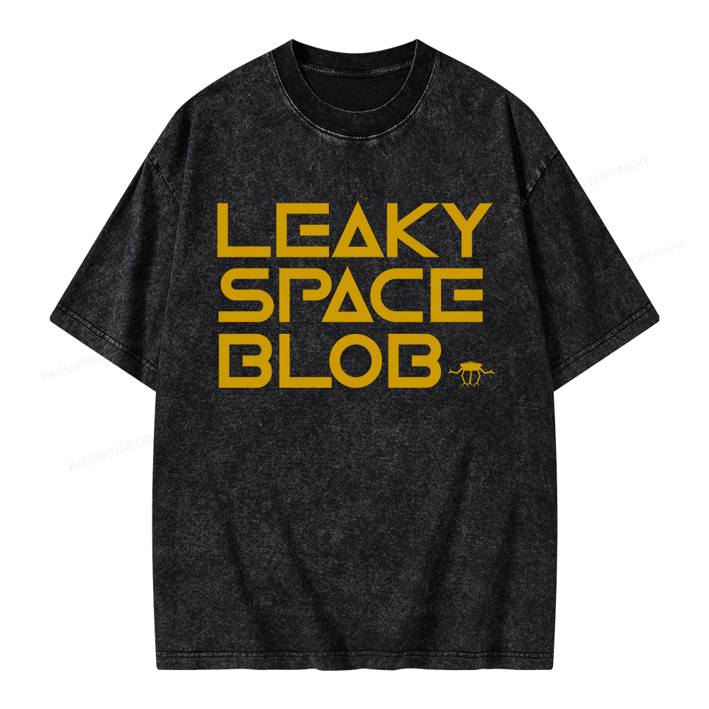 Pagewings Leaky Space Blob Unisex Washed T-shirt