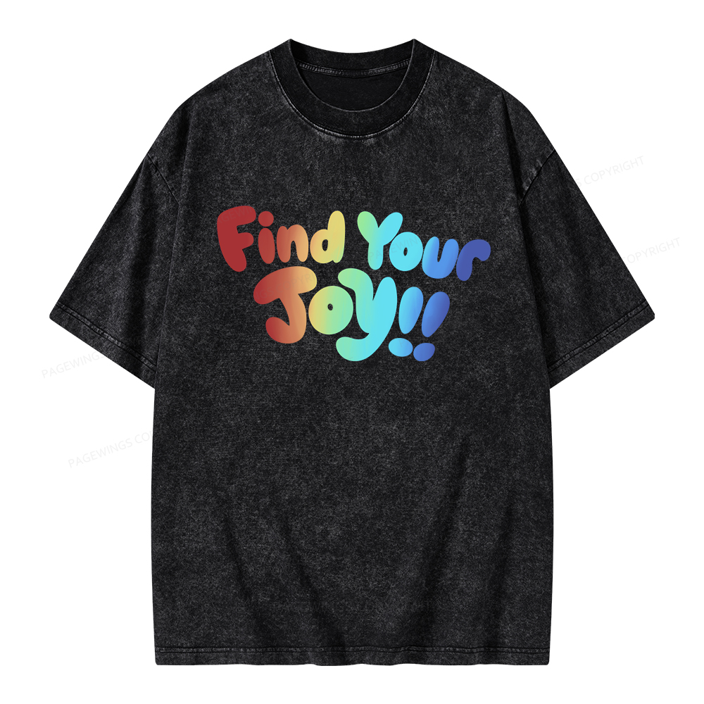 Pagewings Find Your Joy Unisex Washed T-shirt