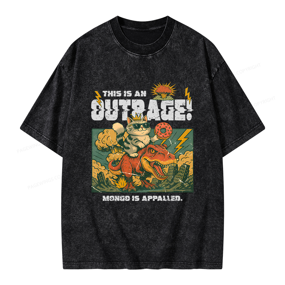 Pagewings This Is An Outrage Unisex Washed T-shirt