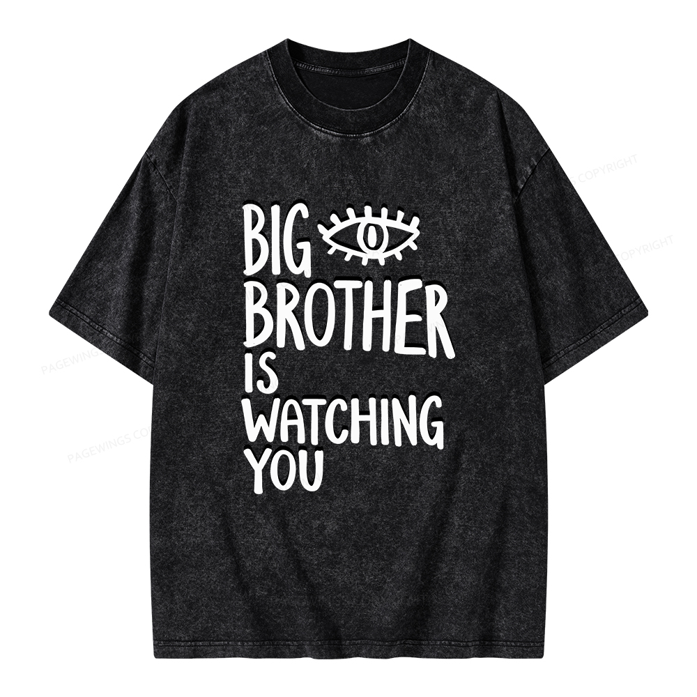 Pagewings Big Brother Is Watching You Unisex Washed T-shirt